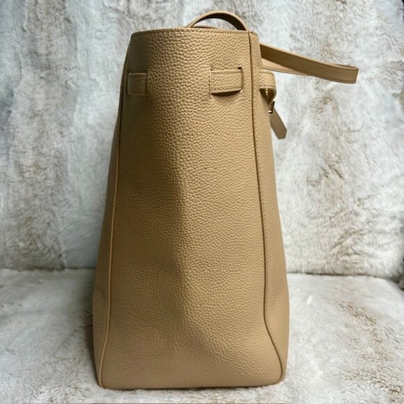 Veronica Beard Dash Leather Tote in Sand - Picture 6 of 10
